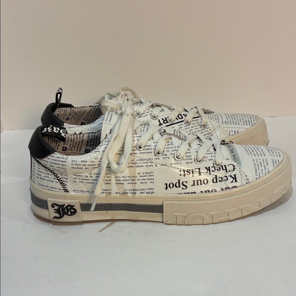 John Galliano White and Black Athletic Shoes